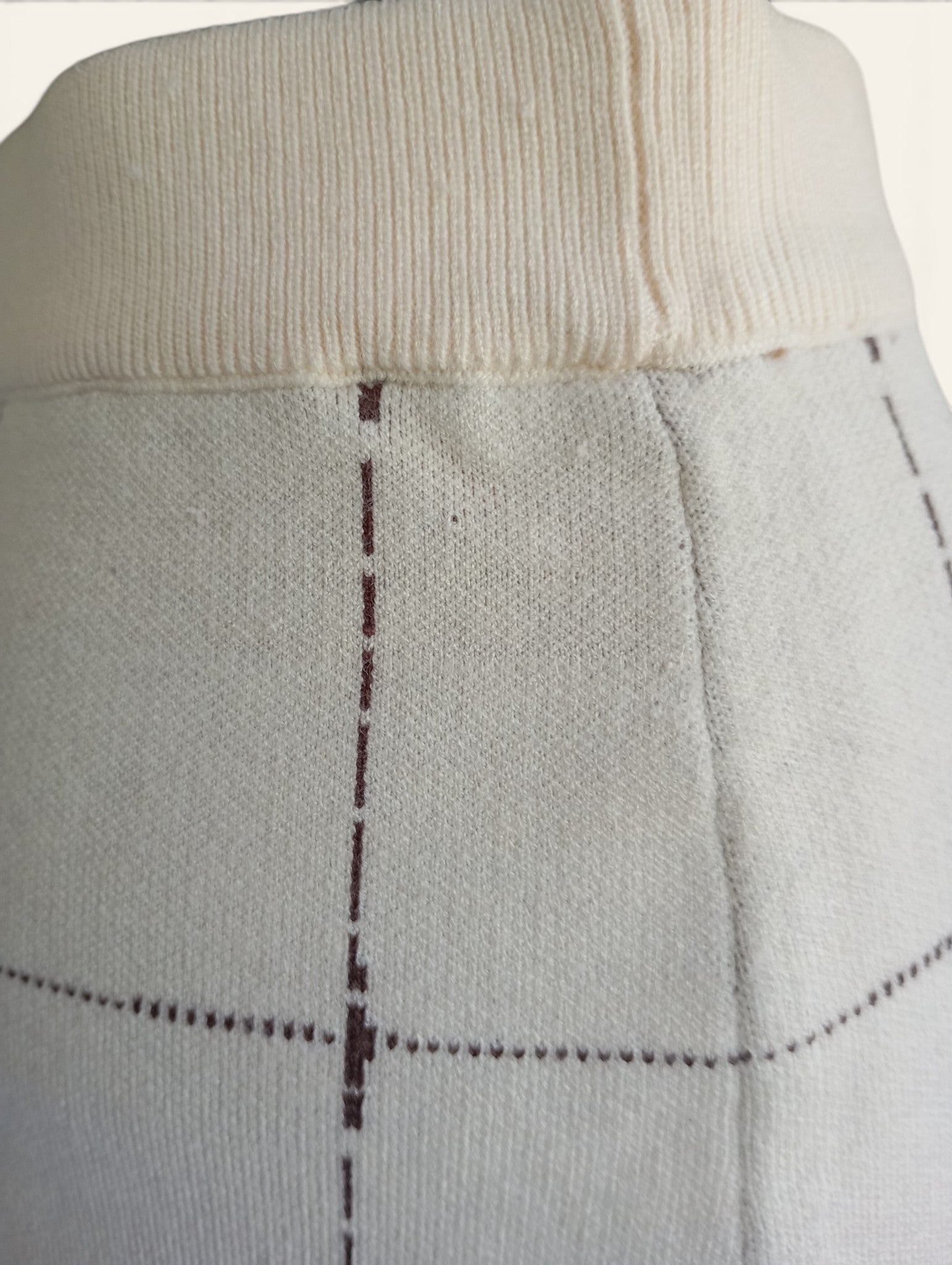 Jupe Amichi –  Beige À Carreaux | Taille M