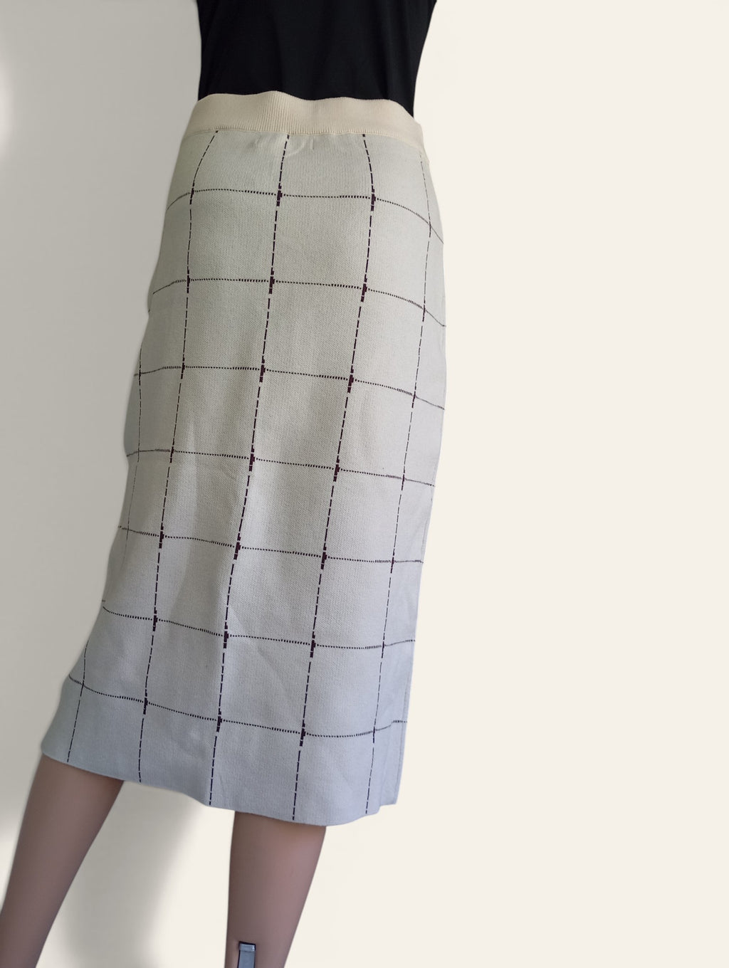 Jupe Amichi –  Beige À Carreaux | Taille M