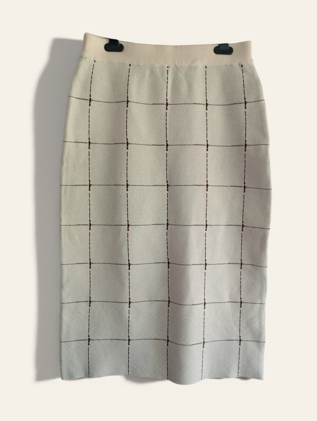Jupe Amichi –  Beige À Carreaux | Taille M