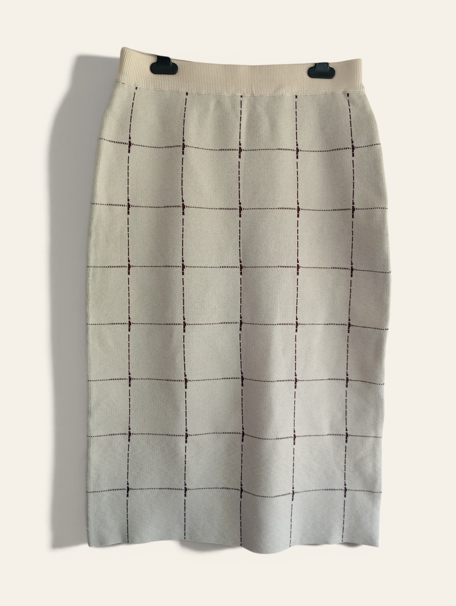 Jupe Amichi –  Beige À Carreaux | Taille M