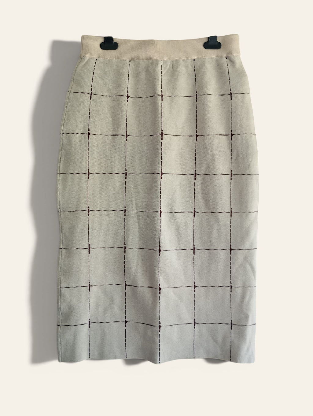 Jupe Amichi –  Beige À Carreaux | Taille M
