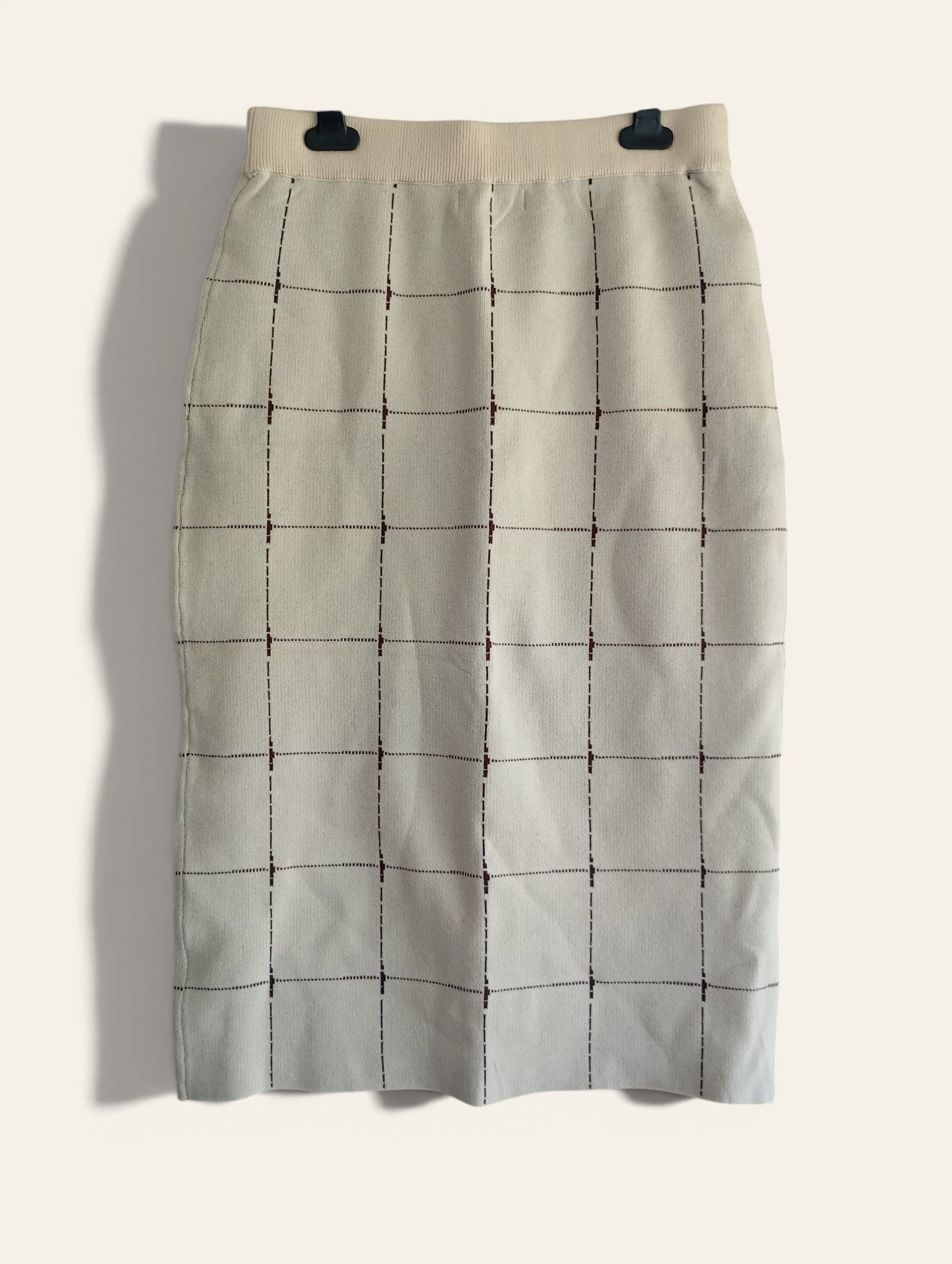 Jupe Amichi –  Beige À Carreaux | Taille M