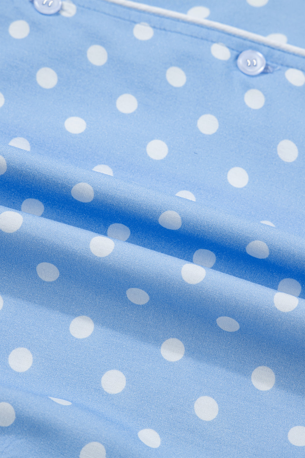 Ensemble pyjama court à pois bleu ciel