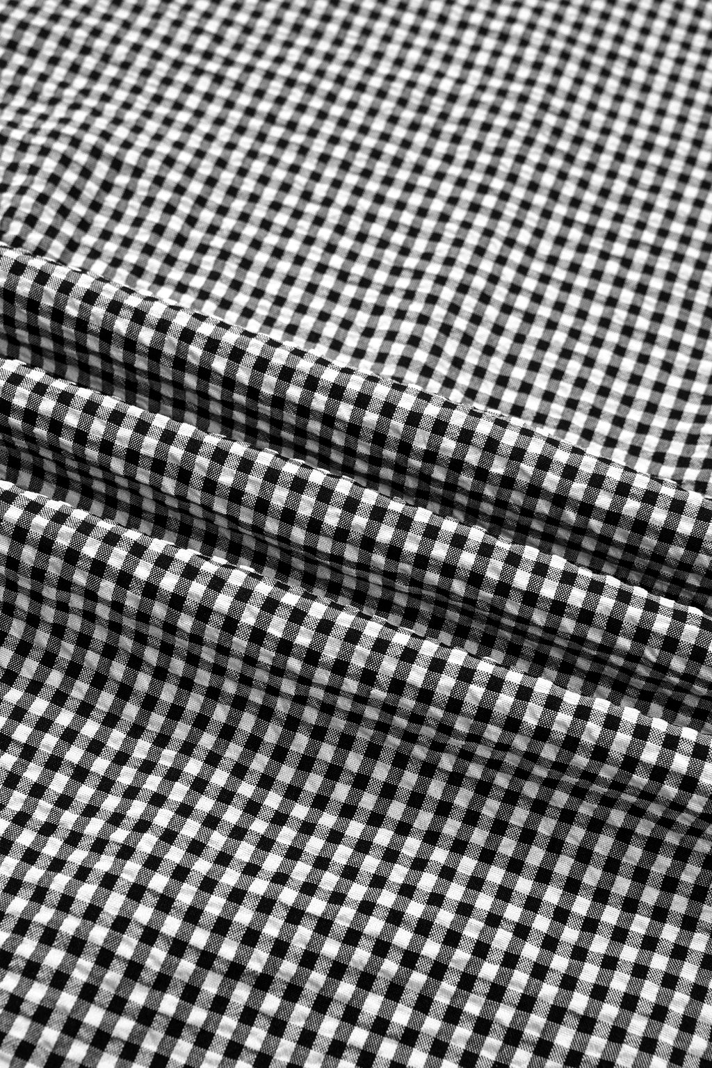 Pull Grande Taille à Carreaux — Nœud Décoratif & Manches Cloche