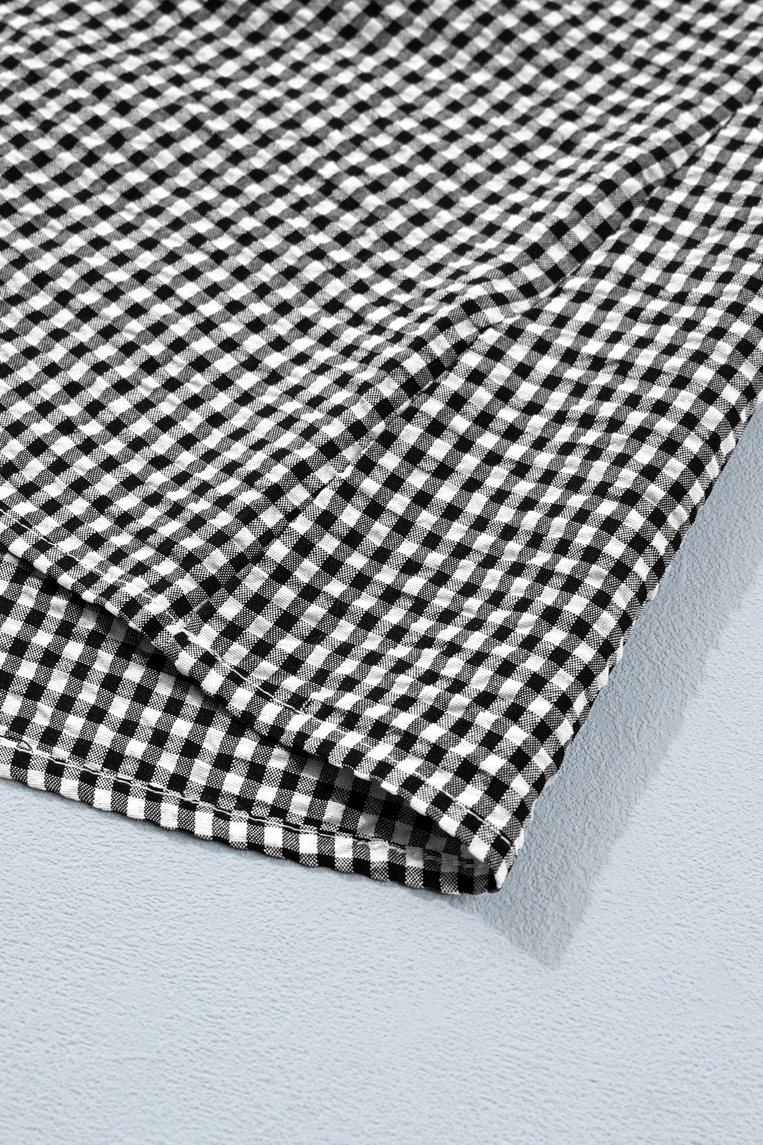 Pull Grande Taille à Carreaux — Nœud Décoratif & Manches Cloche