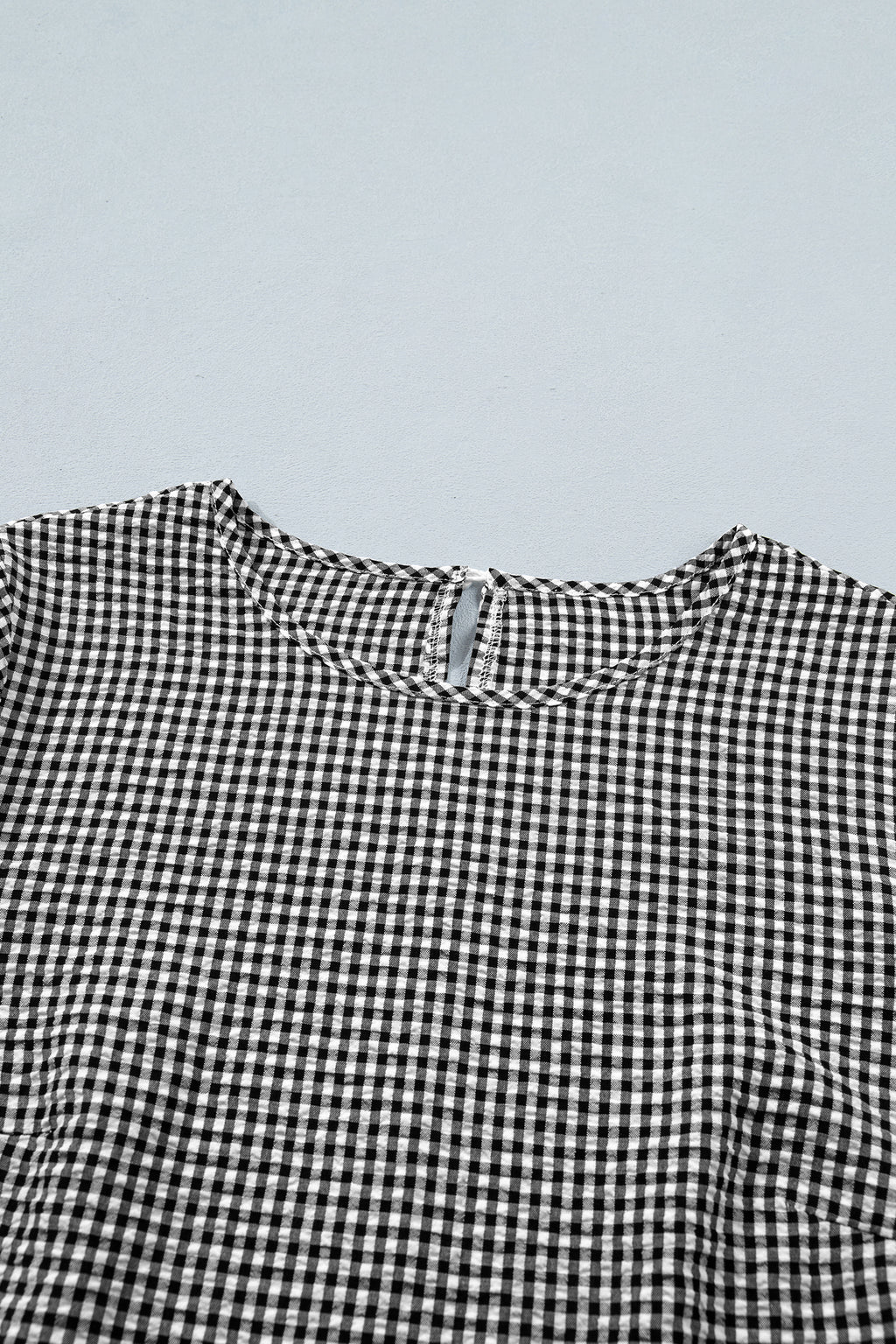 Pull Grande Taille à Carreaux — Nœud Décoratif & Manches Cloche