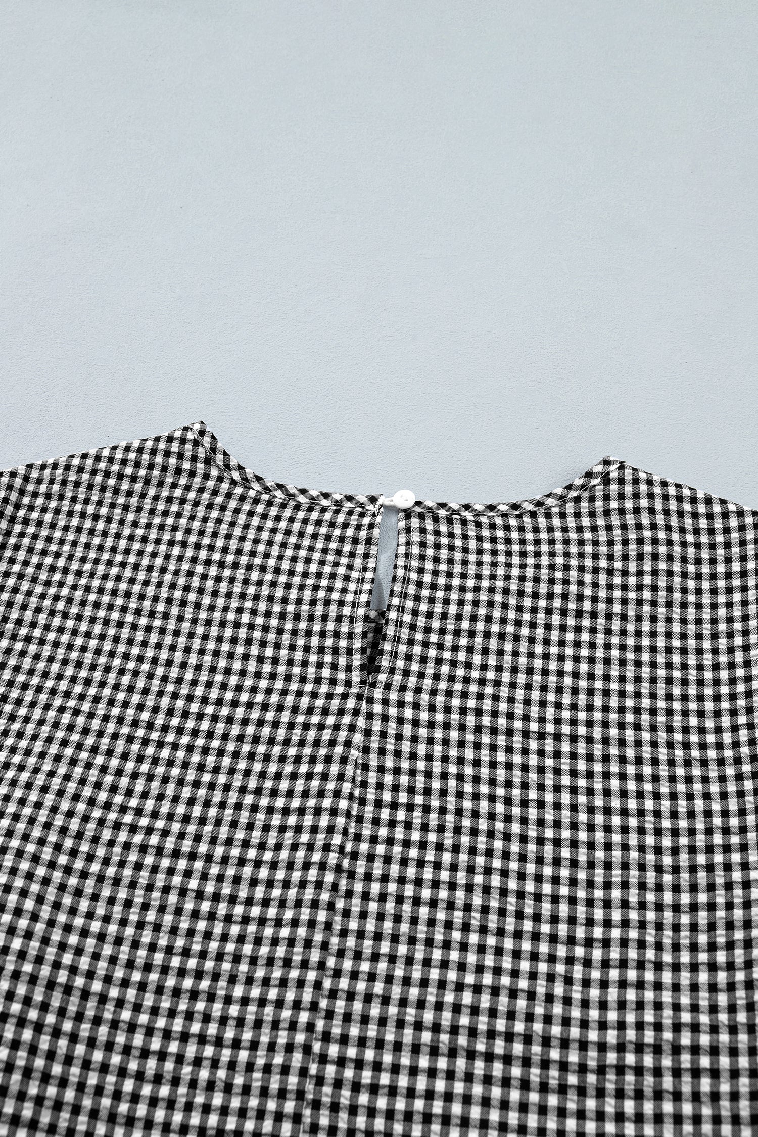 Pull Grande Taille à Carreaux — Nœud Décoratif & Manches Cloche