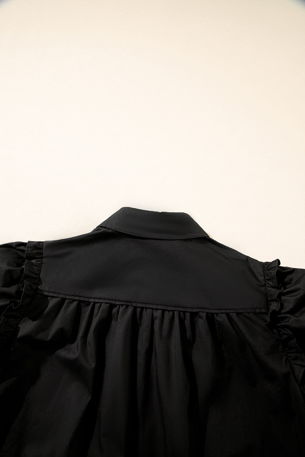 Chemise Sculpturée à Manches Bouffantes — 100% Coton
