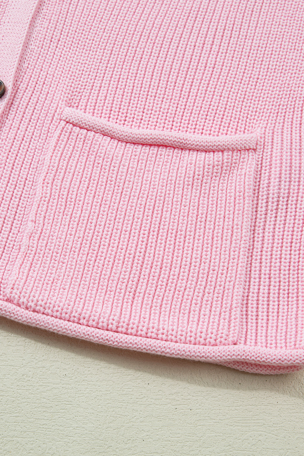 Gilet Sans Manches Rose – Col en V, Boutons & Poches