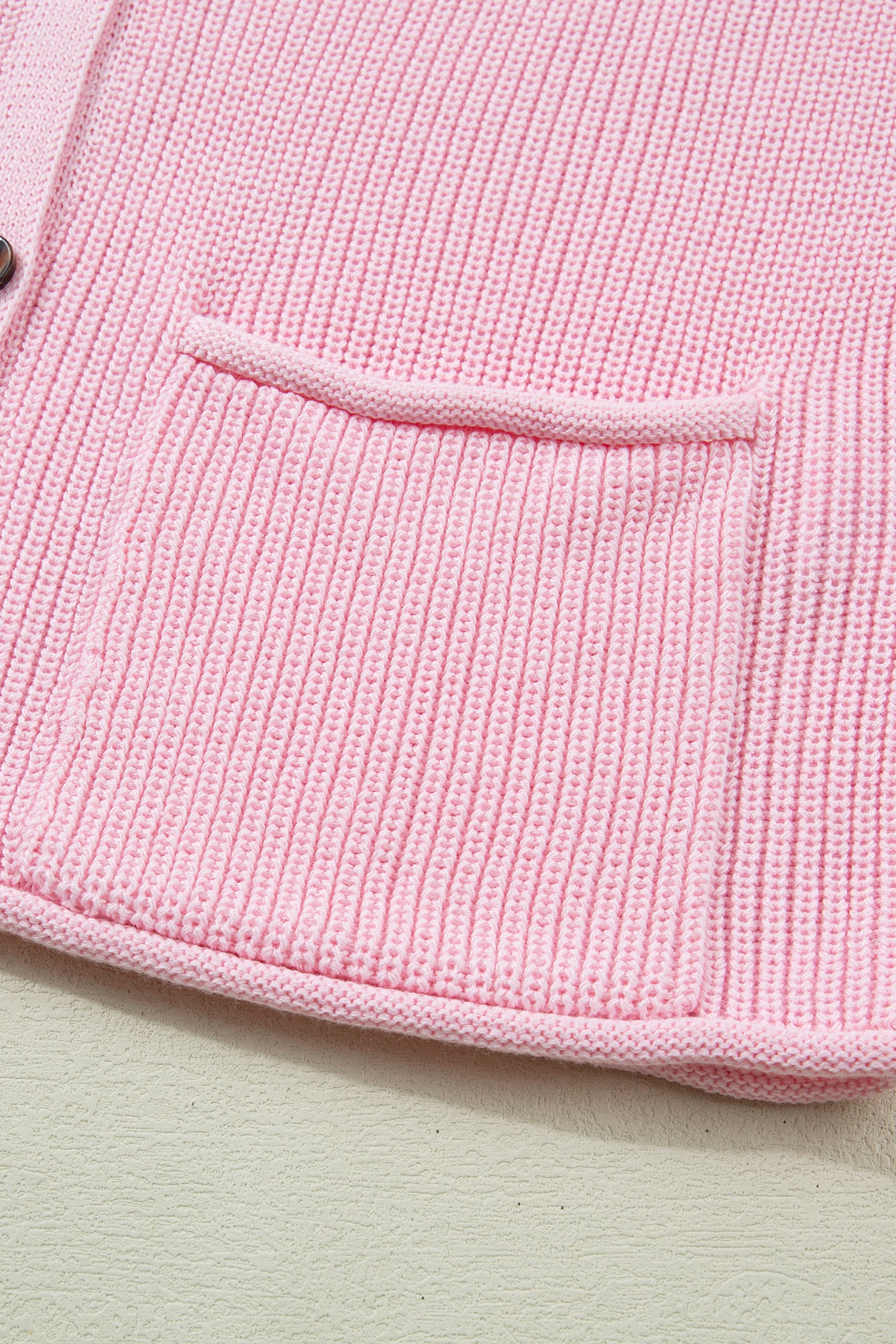 Gilet Sans Manches Rose – Col en V, Boutons & Poches