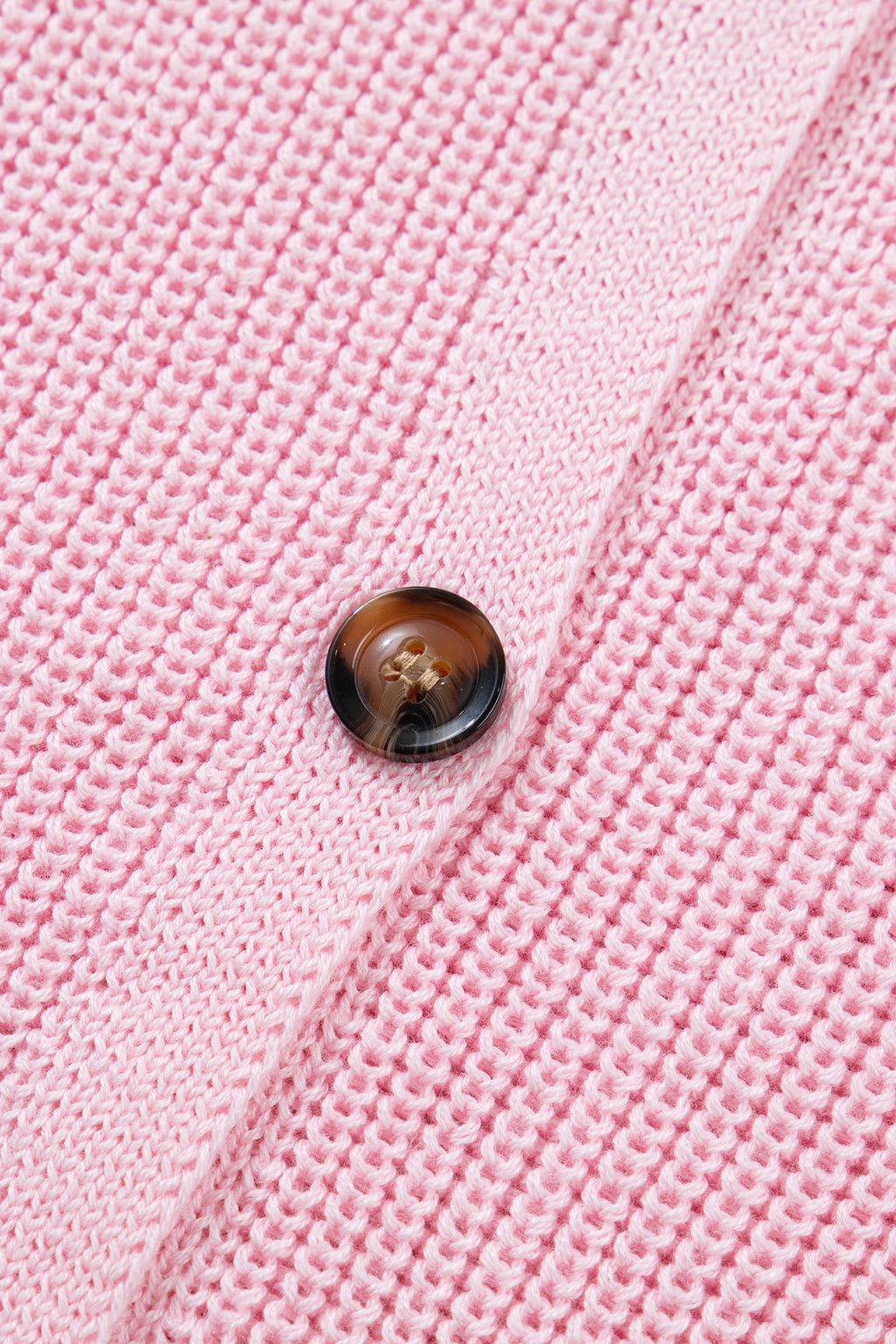 Gilet Sans Manches Rose – Col en V, Boutons & Poches
