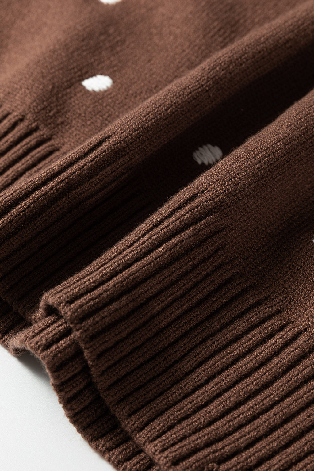 Pull Jaune Crème à Pois – Manches Courtes Bouffantes, Col Rond, Maille Légère