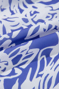 Robe maxi bleu ciel à fleurs — Bretelles spaghetti & taille haute