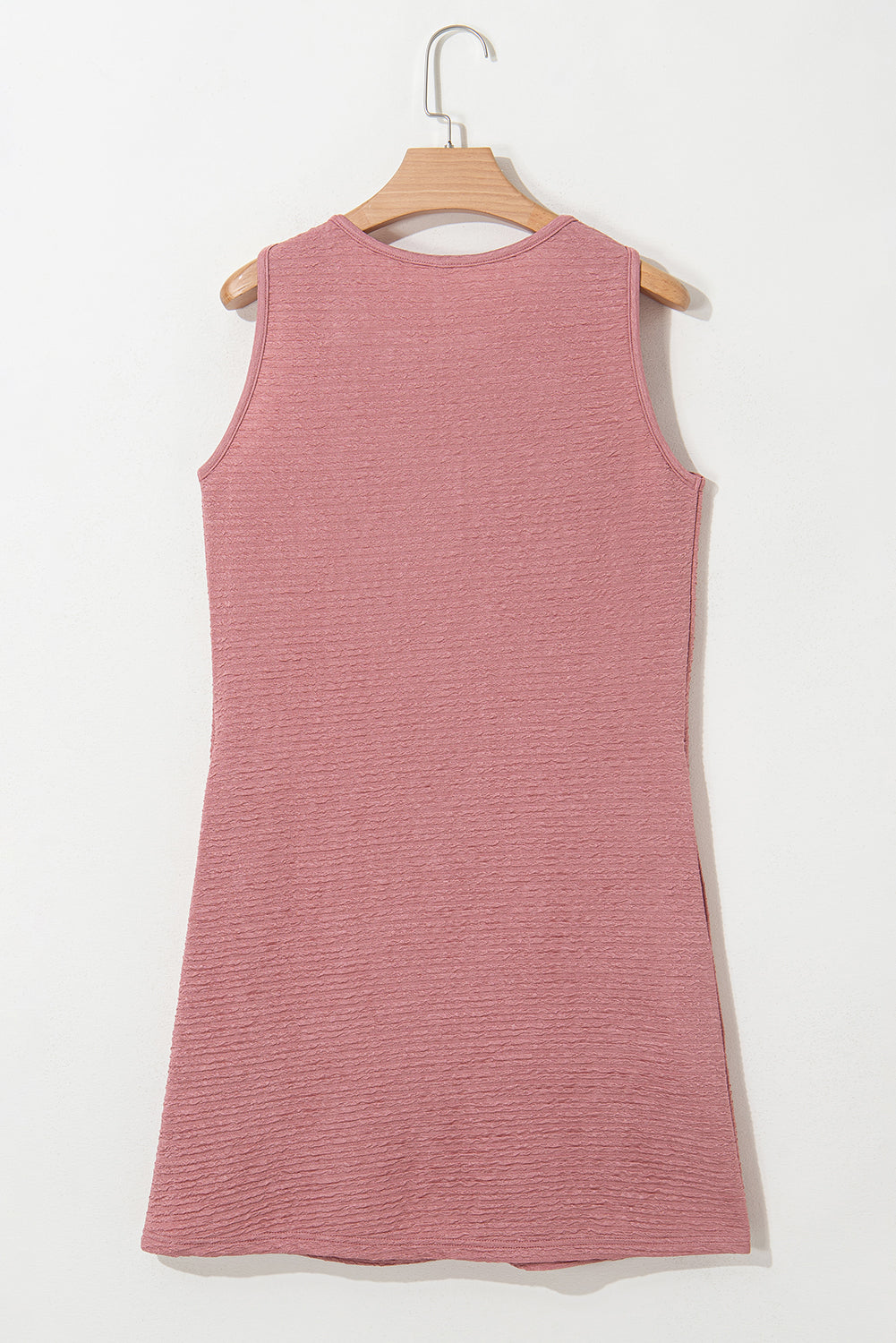 Robe mini sans manches en dentelle texturée — Noir, Bleu, Rose