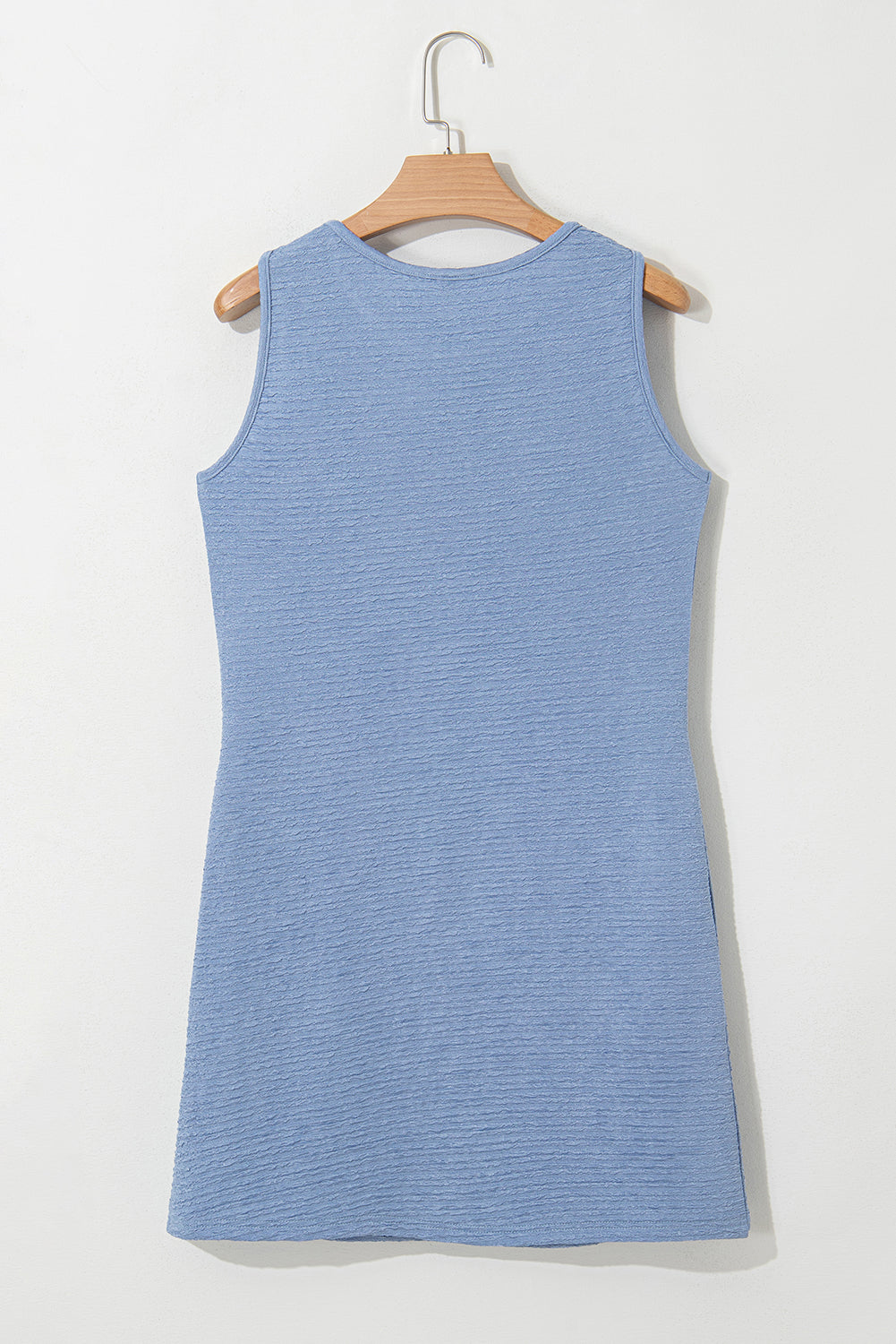 Robe mini sans manches en dentelle texturée — Noir, Bleu, Rose