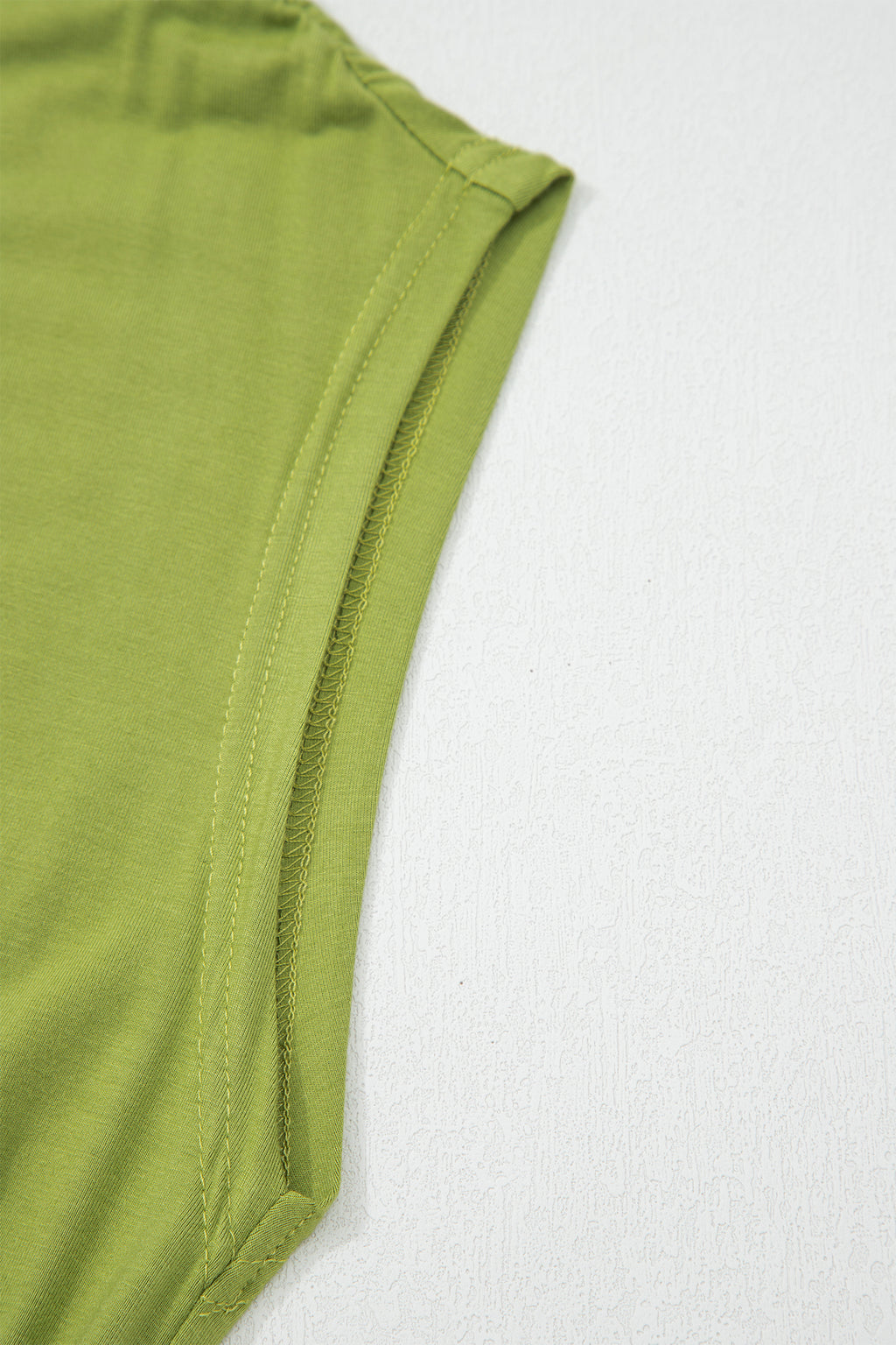 Robe maxi col V à manches courtes et taille élastique — vert fougère