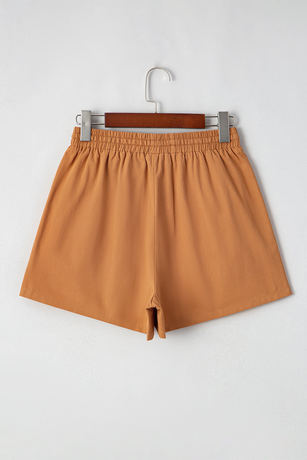 Short Kaki Brodé à Pompons et Taille Élastique