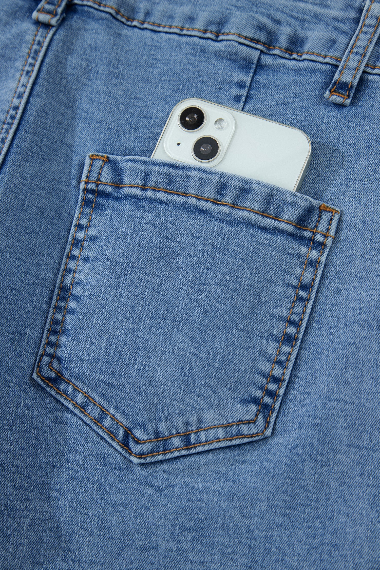 Short en jean à ourlet retroussé — Ivy