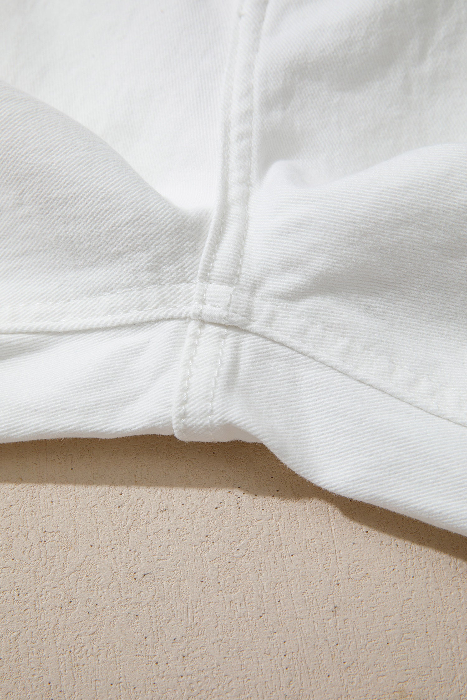 Jean blanc uni — Coupe jambes larges & taille mi-haute