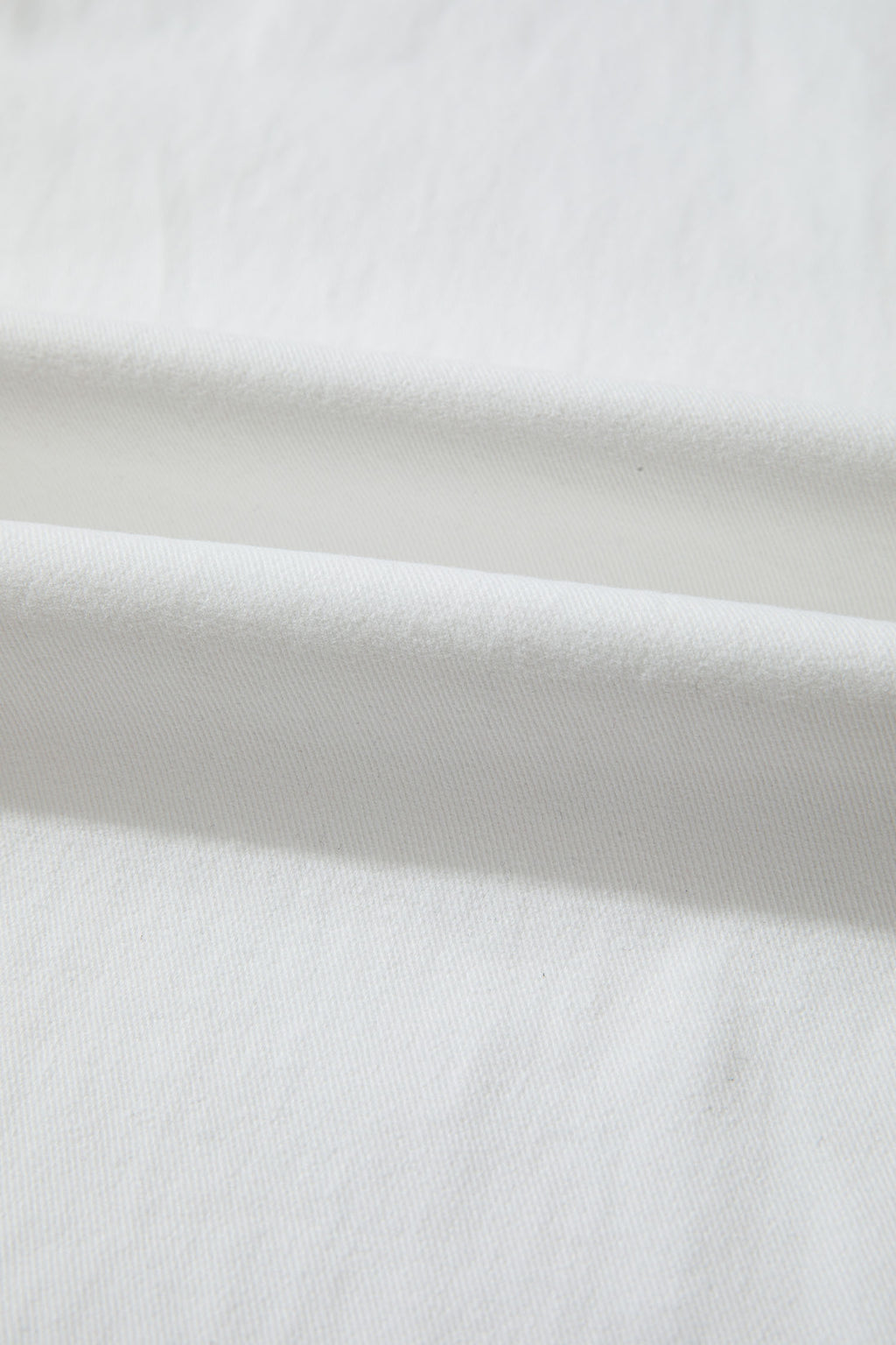 Jean blanc uni — Coupe jambes larges & taille mi-haute