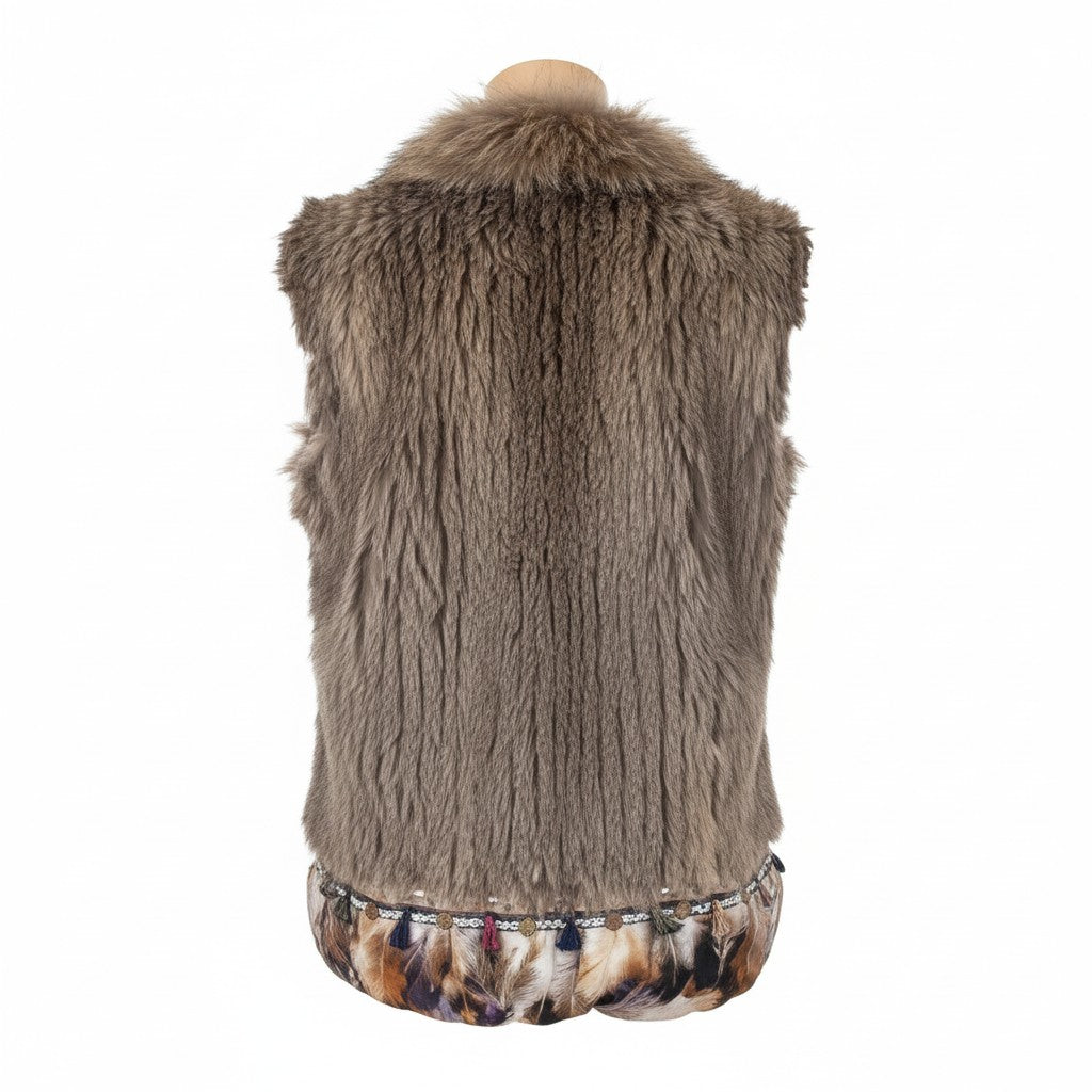Gilet sans manches en fourrure naturelle - M - Très bon état