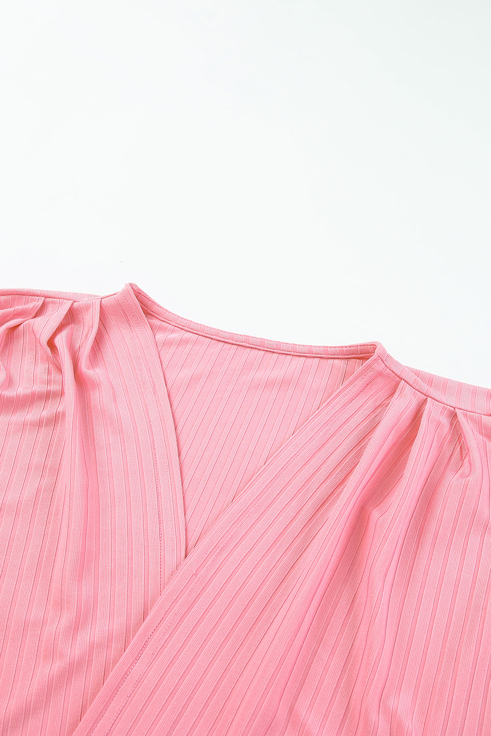 Gilet ouvert côtelé Grande Taille — Rose