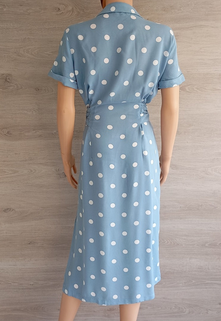 Robe chemise bleu ciel à pois — Bershka — Taille S — Très bon état
