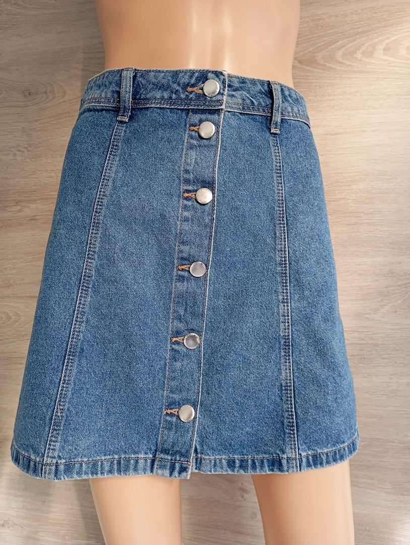 Mini-jupe en jean - H&m Divided - 36 - Bleu - Très bon état