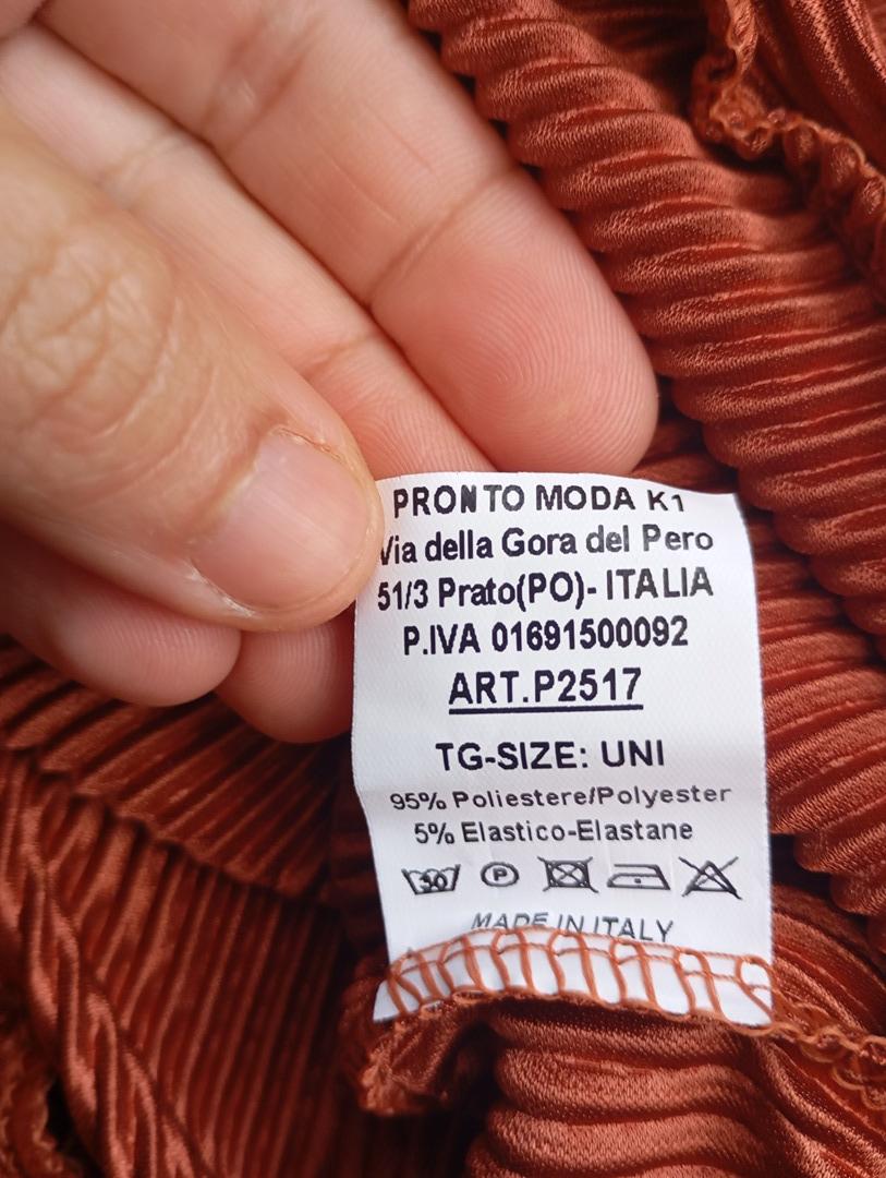 Ensemble fin fluide - chemise pantalon - Pronto Moda - Taille unique - marron orangé