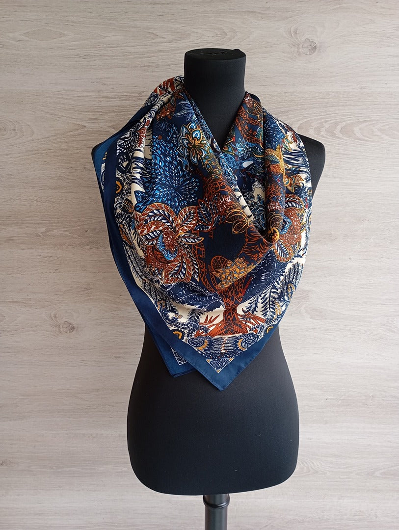 Foulard Vintage - Bleu/multicolore - Très bon état
