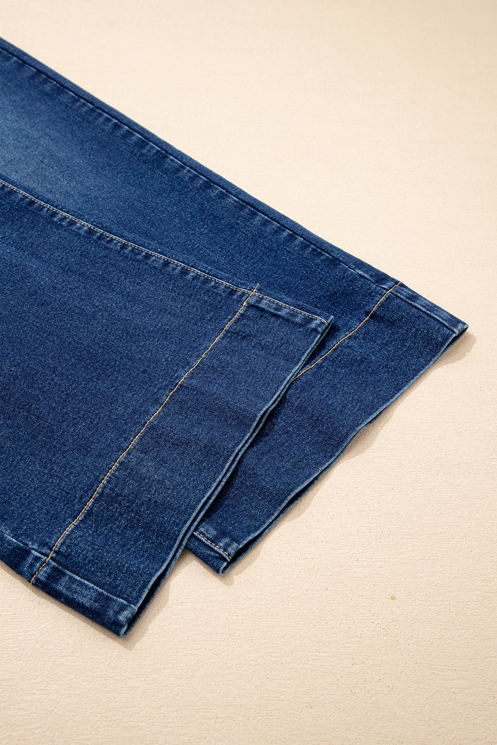 Jean Grande Taille Wide Leg à Lacets Contrastés