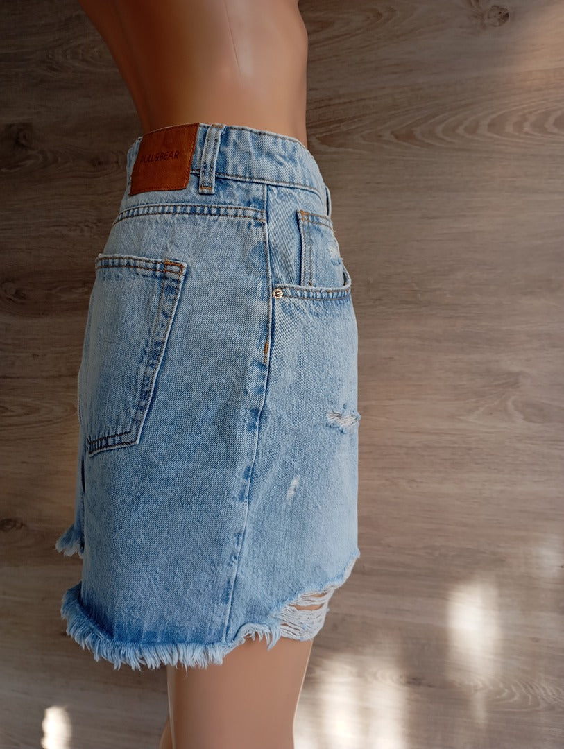 Jupe courte en jean bleue - Pull&Bear - T44 - Très bon état