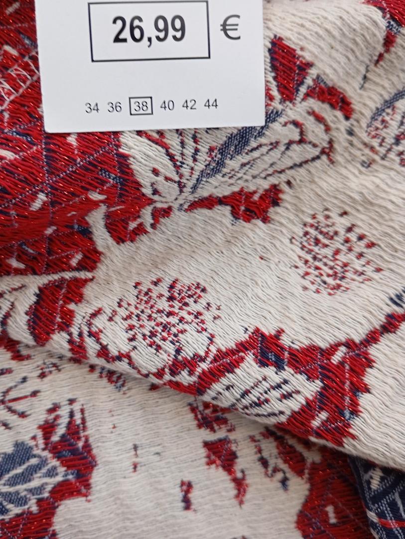 Mini-jupe 🌸 Springfield 🌸 38 - multicolore - Neuf avec étiquette - tissage jacquard - broderies