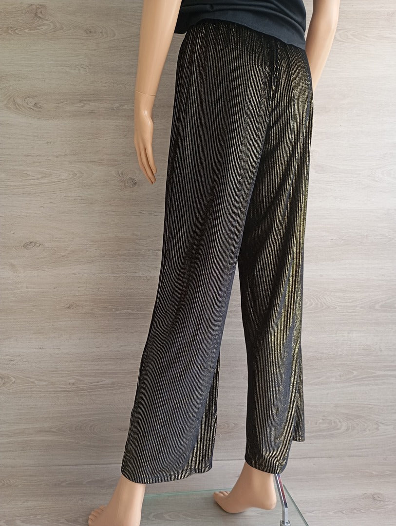 Pantalon large 🌸 Only 🌸- S - Noir et doré - Neuf avec étiquette