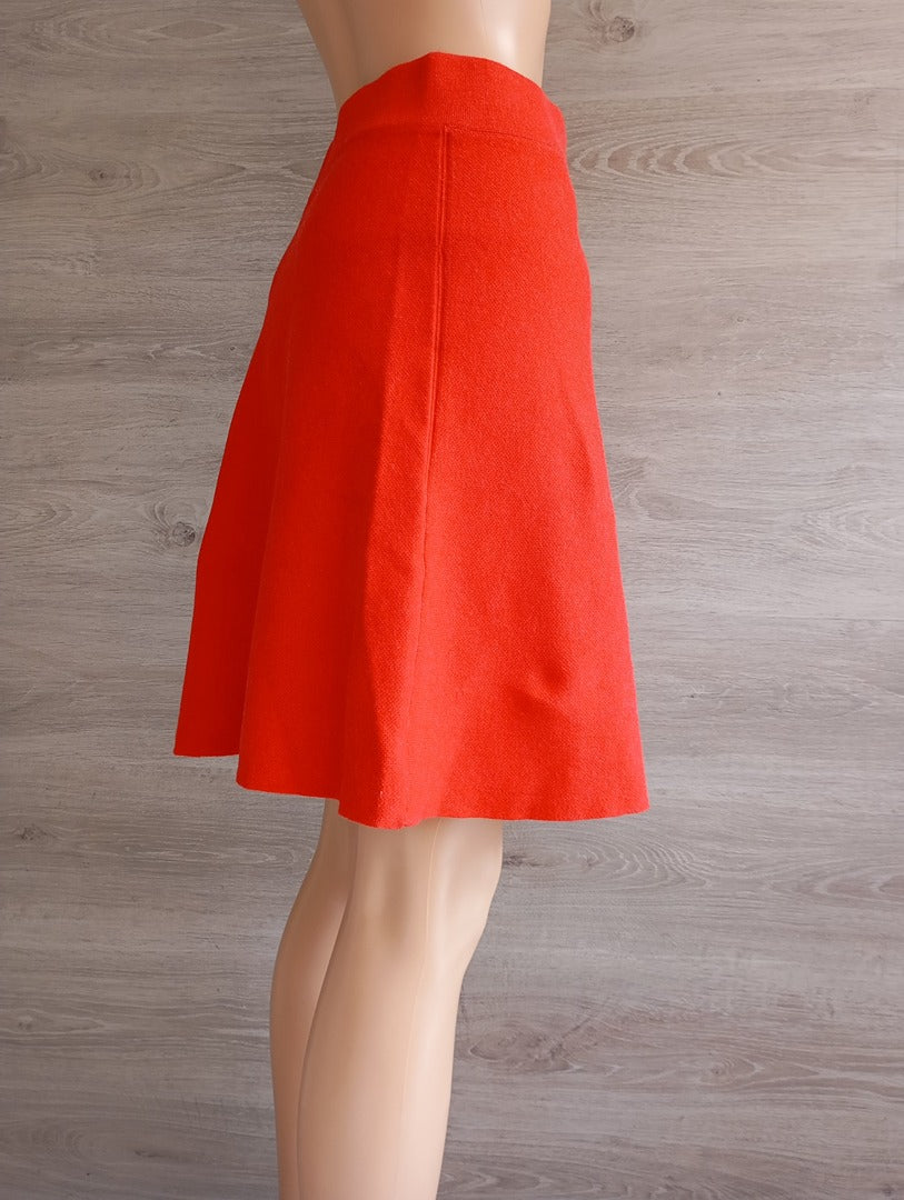 Jupe courte d'hiver 🌸 Skfk 🌸 38 - Corail - Neuf avec étiquette - 100% coton biologique - maille