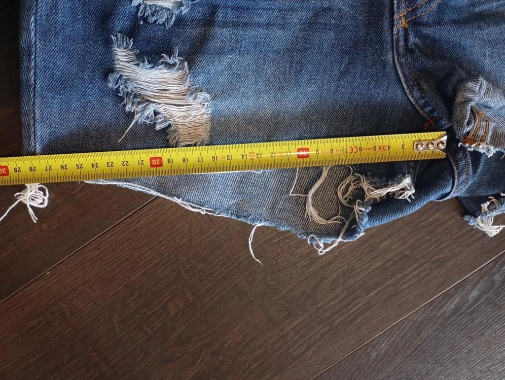 Short en jean H&m – 38 – Bleu - bords effilochés