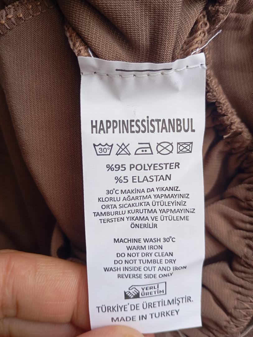 Crop top manches courtes marron taille S - Happiness - neuf