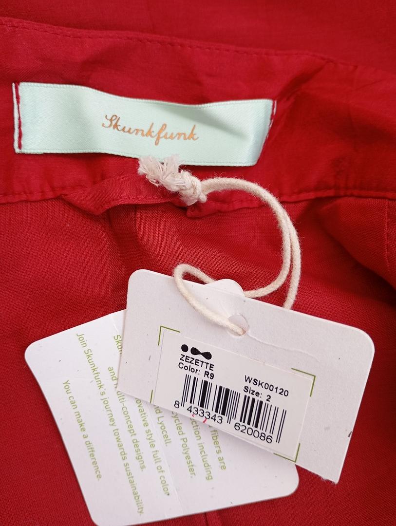 Jolie jupe Skunkfunk taille M - Rouge - en coton et soie - neuve