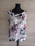 Blouse sans manches Basler - 46 - Blanc/multicolore - Très bon état
