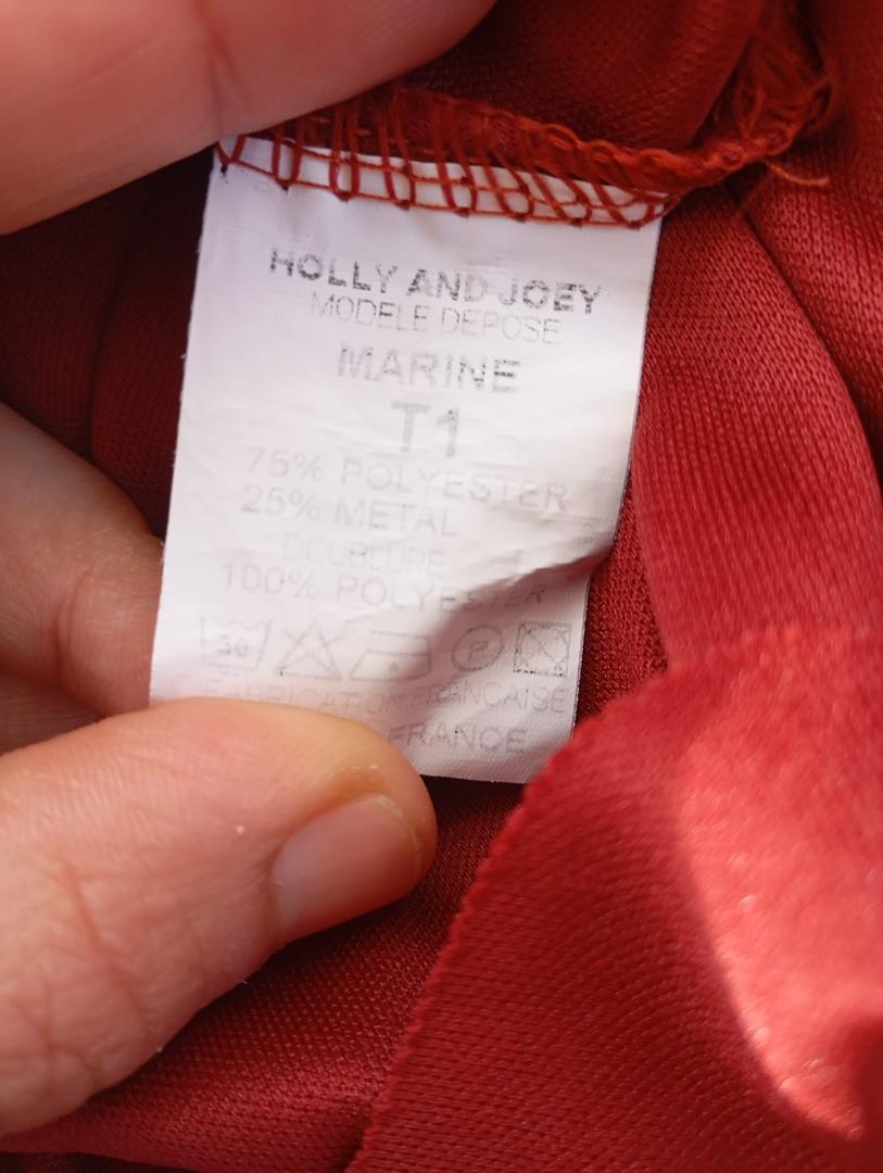 Robe longue manches 3/4 - Holly & Joey - S - Bordeau/multicolore - Très bon état