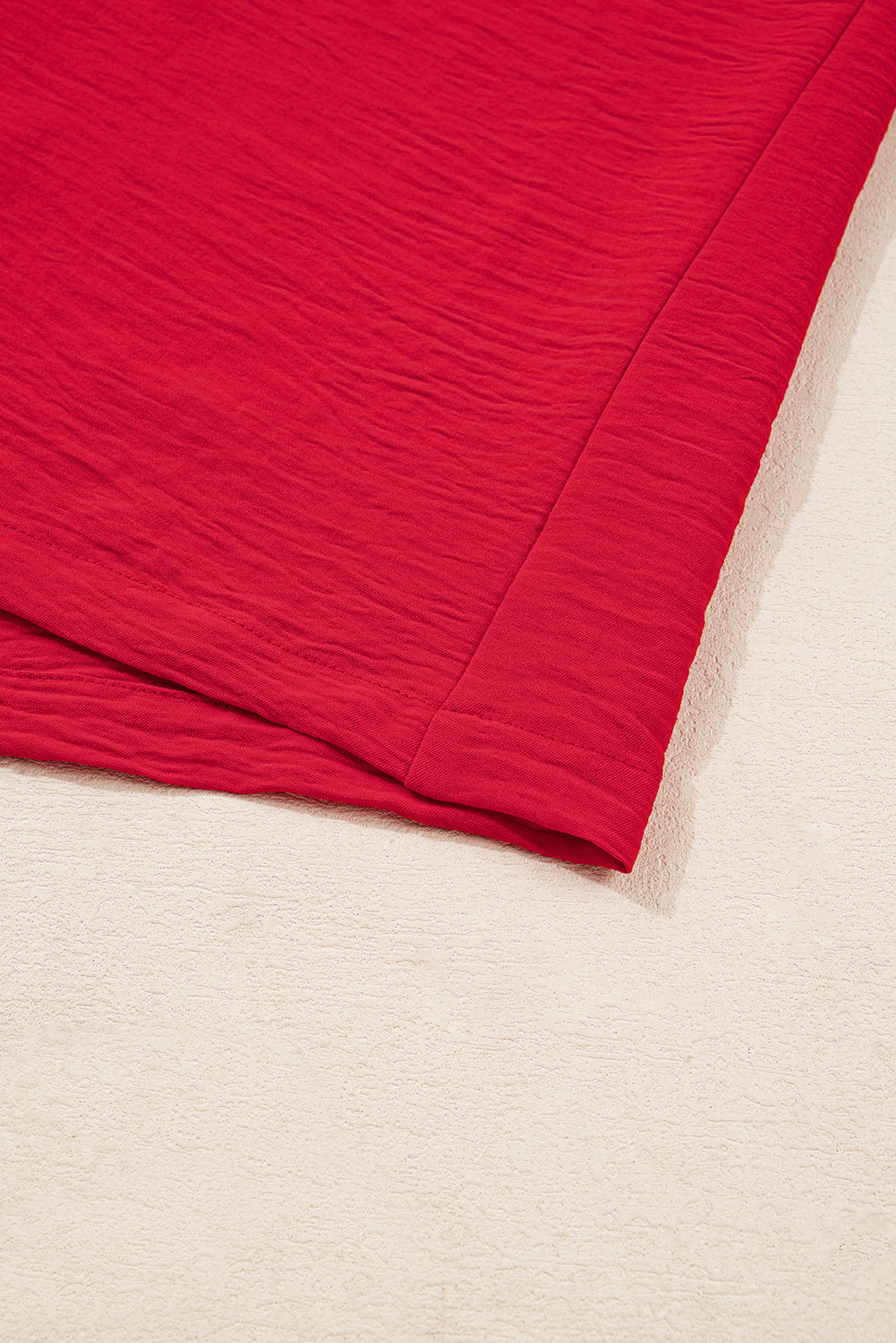 Blouse Tunique Oversize Rouge — Manches Dolman & Poignets Froncés Grande Taille