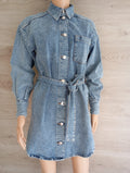 Robe en jean manches longues H&m - Xs - Bleu - Très bon état