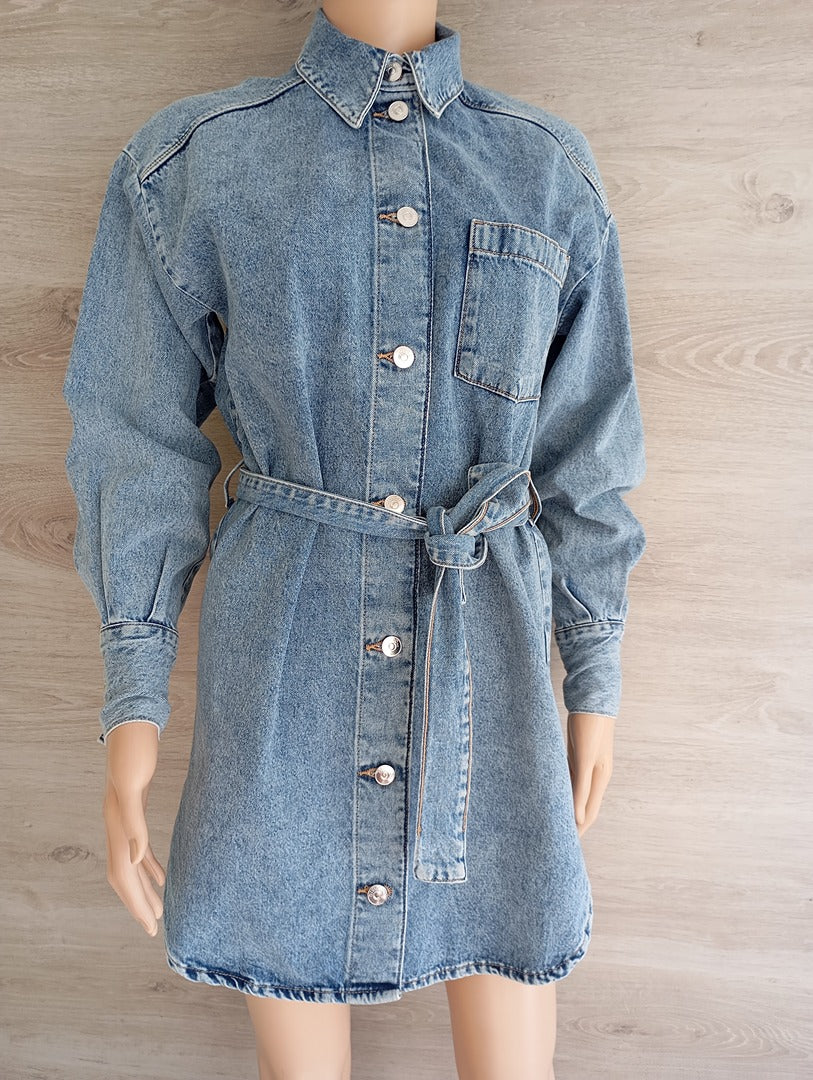 Robe en jean manches longues H&m - Xs - Bleu - Très bon état