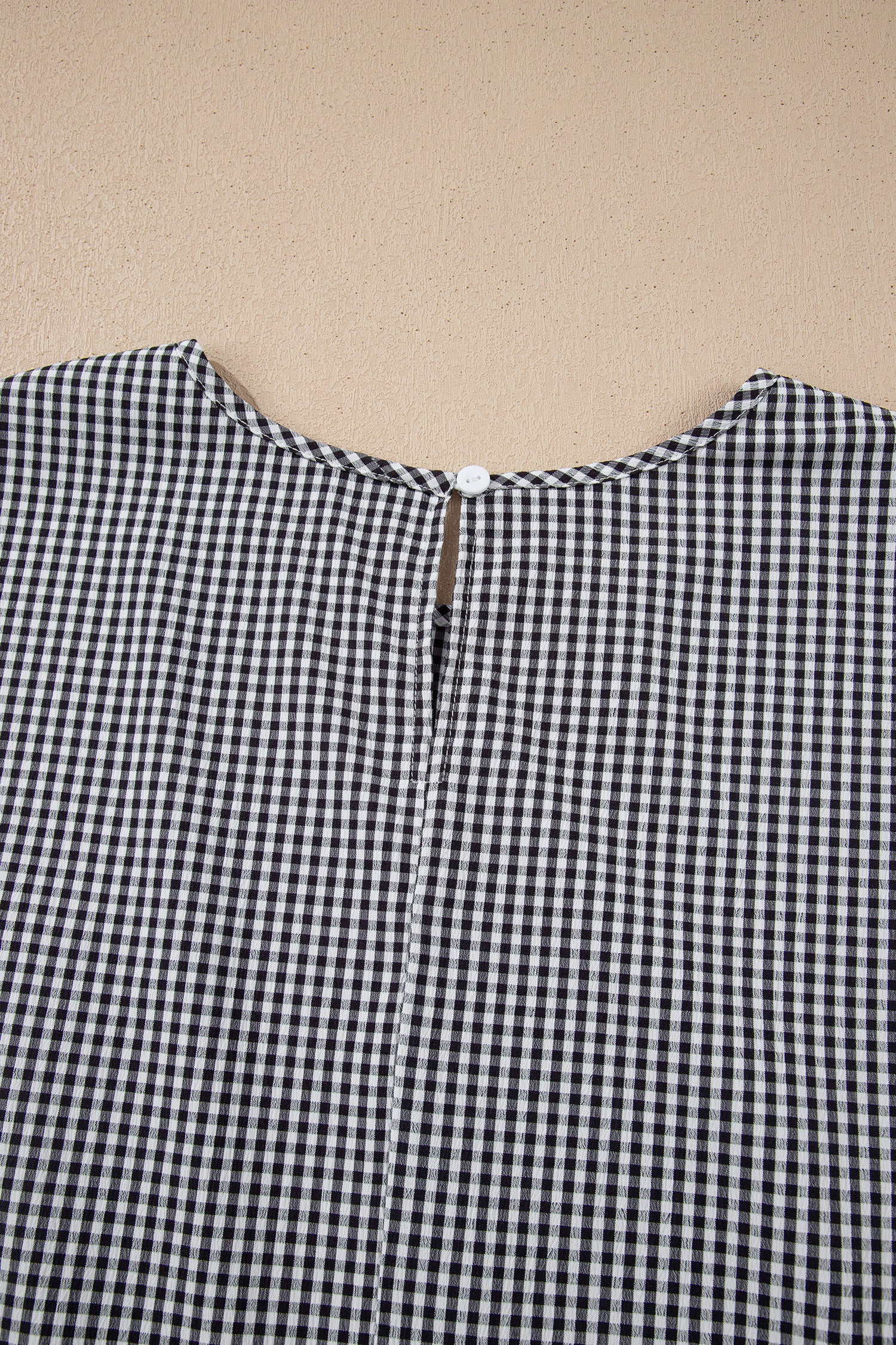 Pull Grande Taille à Carreaux — Nœud Décoratif & Manches Cloche