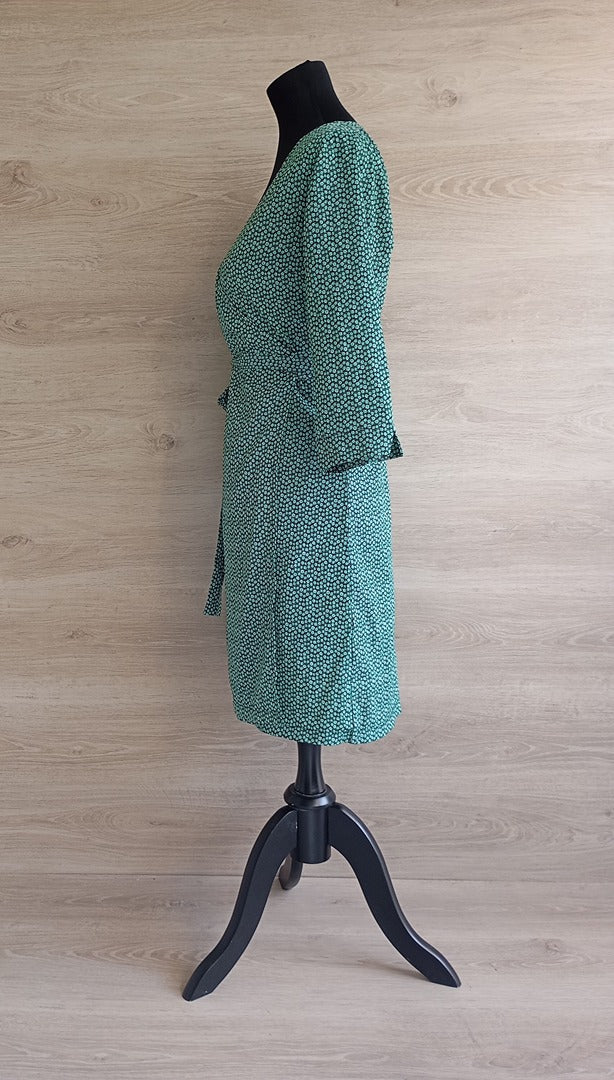 Robe cache-cœur fine - Kiabi - M - Vert - Très bon état - manches 3/4