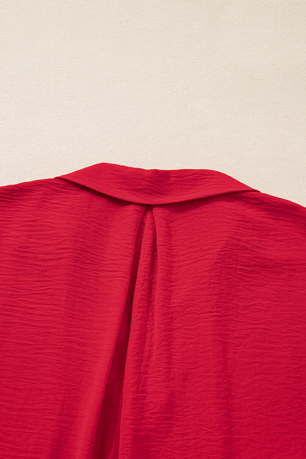 Blouse Tunique Oversize Rouge — Manches Dolman & Poignets Froncés Grande Taille