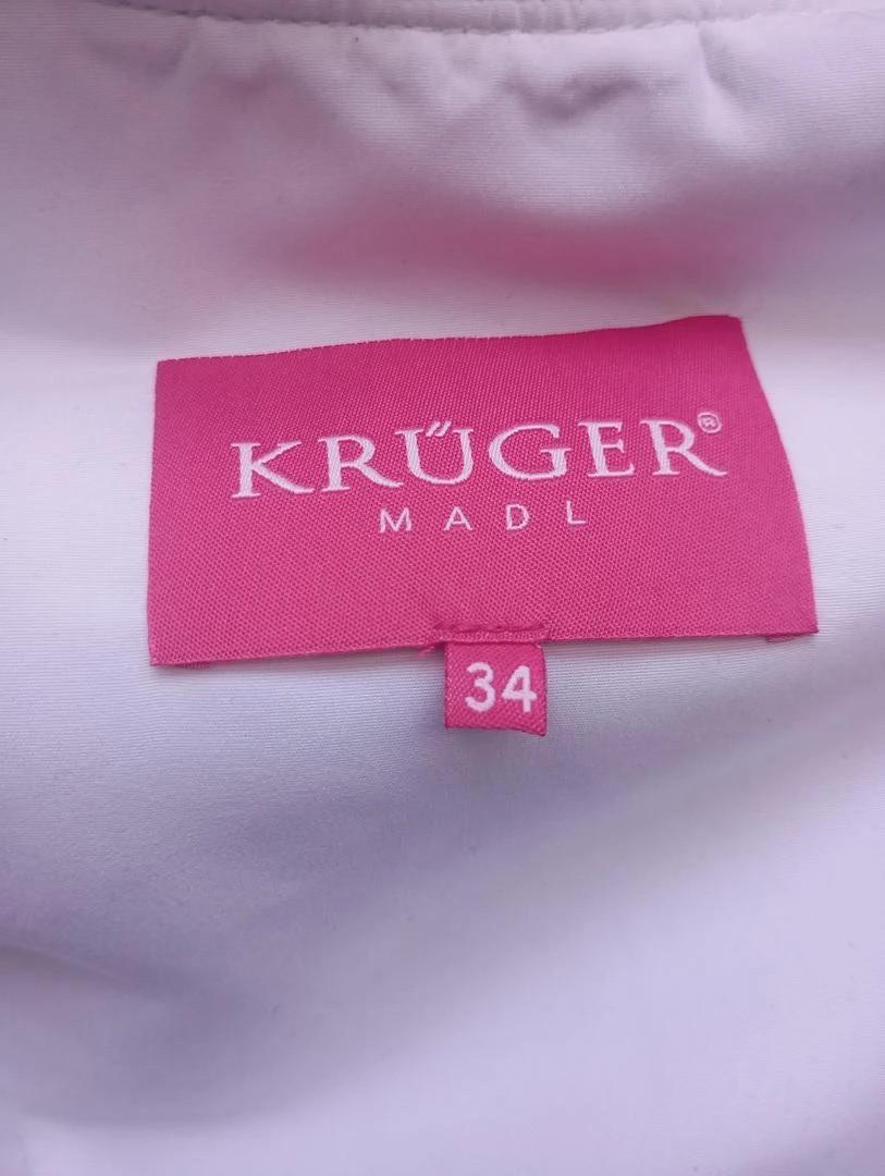 Dirndl - tenue traditionnel femme Krüger taille Xs grise et rose costume robe