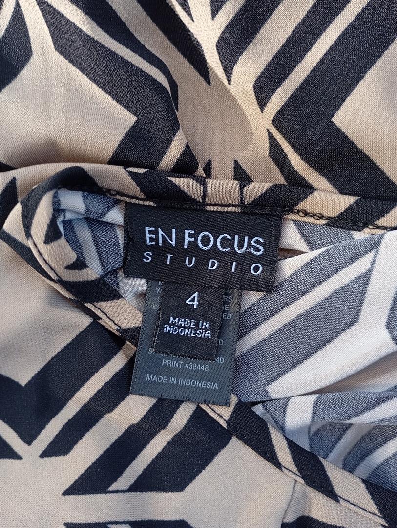 Robe manches longues - En Focus Studio - 36 - Noir/crème - Très bon état