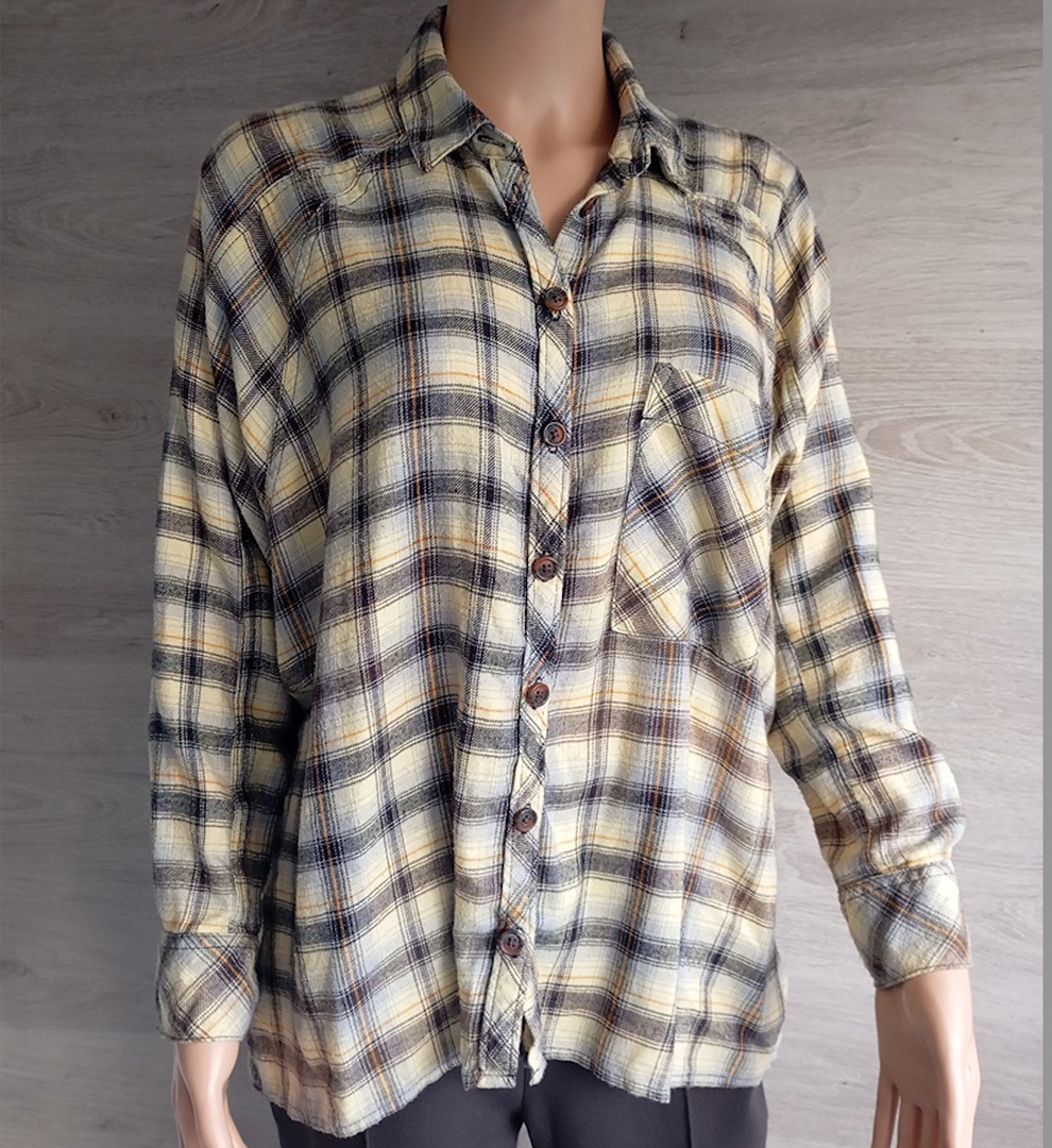 Chemise à carreaux Urban Outfitters taille S - tons crème