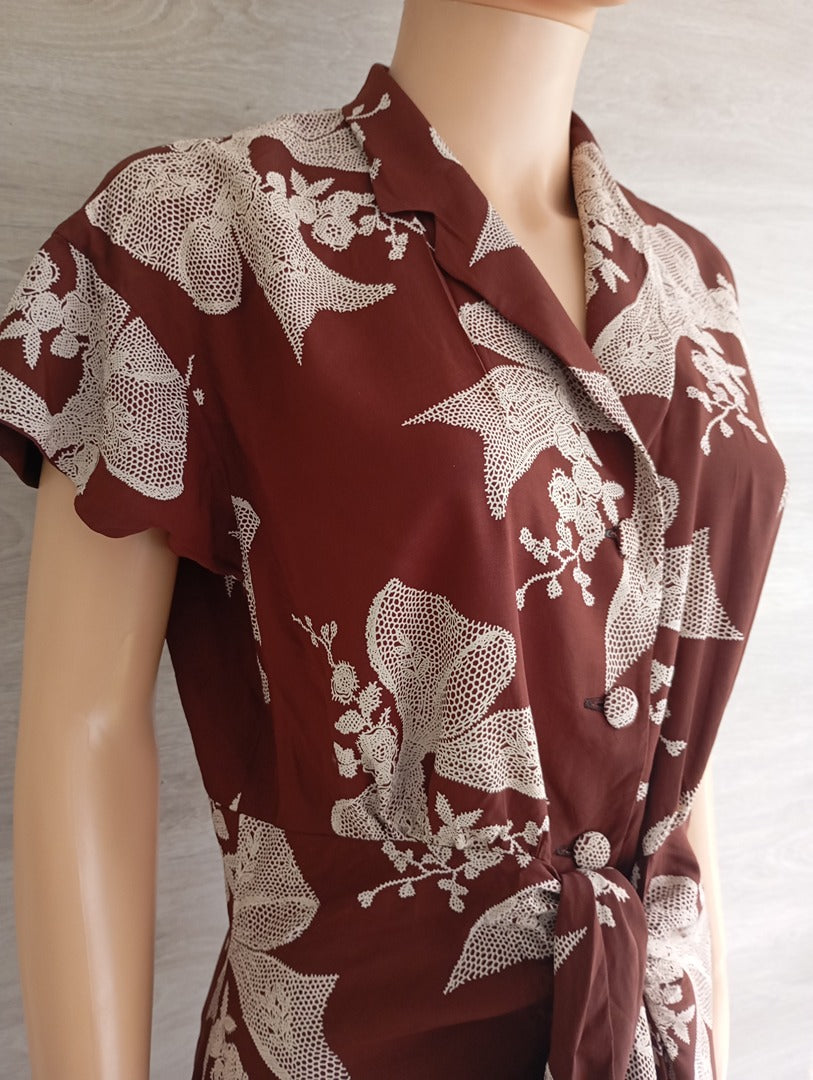 Robe midi Boa Paris - 38 - Bordeaux - Très bon état - viscose